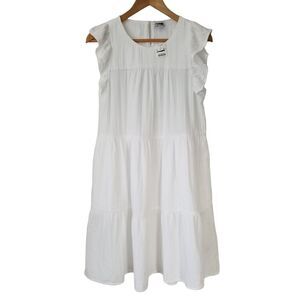 J. Crew Factory Mini Gauze Dress‎ Size 6 White Cotton NWT $98 BP628